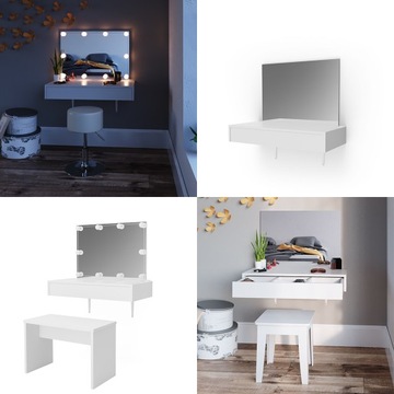 ПОДВЕСНОЙ СТОЛИК С ЗЕРКАЛОМ, БЕЛЫЙ VICCO ALESSIA