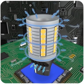 СВЕТОДИОДНАЯ ЛАМПА W21W T20 7440 S1 45xSMD3030 2350LM CANBUS РЕВЕРС ДХО МОЩНЫЙ