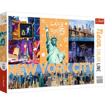 Trefl Puzzle 1000el Neon Color Line Neonowe miasto