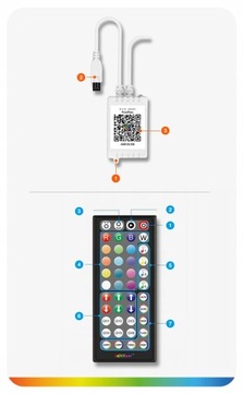 НАБОР СВЕТОДИОДОВ 15M RGB5050 Bluetooth МУЗЫКА Распаковать YT
