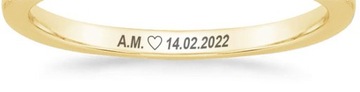 Złoty pierścionek zaręczynowy 585 diament 0,12 ct