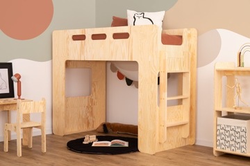 Детская двухъярусная кровать-мезонин MIMI A 70x140 NATURAL EKO
