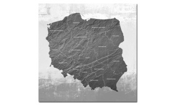 CORK BOARD POLAND Изображение карты 100х100см Польша