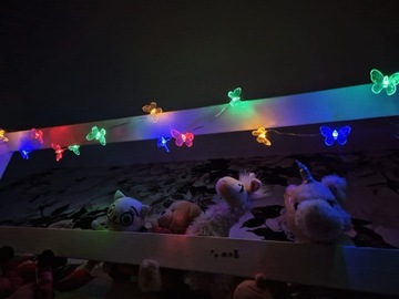 СВЕТОДИОДНАЯ СОЛНЕЧНАЯ ЛАМПА ГИРЛАНД-БАБОЧКА НАКАЧИВАЕМАЯ, РАЗНОЦВЕТНАЯ RGB