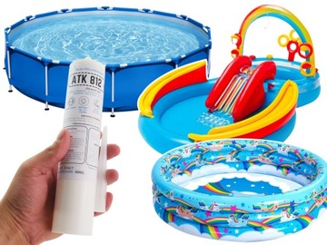 Клей для бассейна Склеивание белой ПВХ-пленки для бассейна Тюбик 400 г сухой влажный