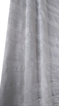 tkanina na zasłony tafta haftowana biała szer140cm
