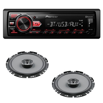 Radio PIONEER MVH-29BT + głośniki HERTZ UNO X 170