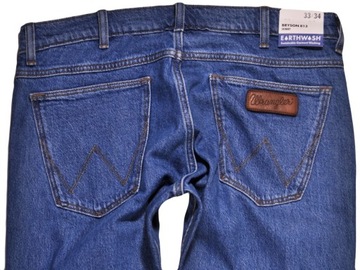 WRANGLER spodnie SKINNY blue REGULAR jeans BRYSON _ W33 L34