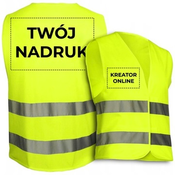 Светоотражающий жилет с напечатанным логотипом OHS ROAD WIZARD ONLINE