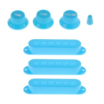 Практичный футляр для звукоснимателя для электрогитары с ручками и наконечником переключателя синего цвета.