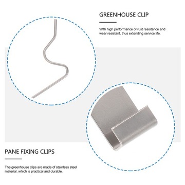 100 ШТ. СТЕКЛО ДЛЯ ТЕПЛИЦ С ПРОВОЛОЧНЫМ ЗАЖИМОМ