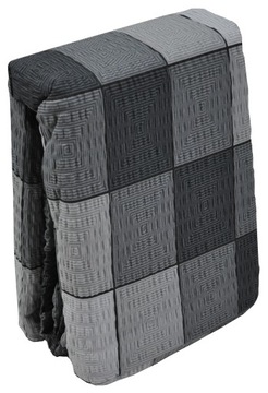 POŚCIEL Z KORY KORA 160X200 BAWEŁNA 100% NOWA SZARA KRATA