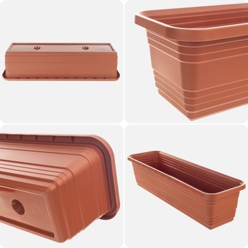 БАЛКОННАЯ ЯЩИКА ЦВЕТОЧНЫЙ ВАЗ 60см КИРПИЧНАЯ ЦВЕТОЧНАЯ ЯЩИКА KADAX