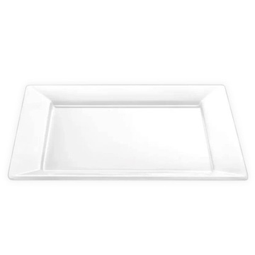 Talerz obiadowy 25x25 cm z bialęj porcelany WILMAX kwadratowy płytki