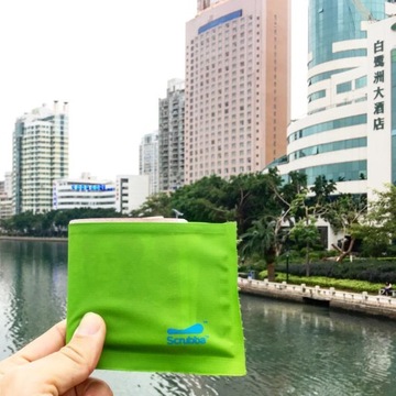 SCRUBBA Ультратонкий дорожный кошелек 7г Зеленый