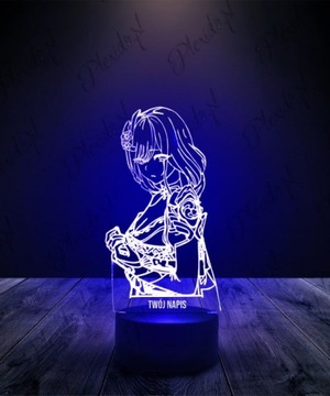 Genshin Impact 16-цветный светодиодный ночник из плексидо