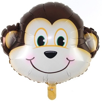 BALON FOLIOWY MAŁPKA ZWIERZĘTA SAFARI DUŻY 46X61 CM URODZINY PARTY