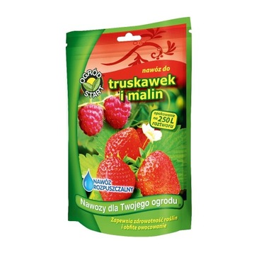 NAWÓZ WIELOSKŁADNIKOWY DO MALIN I TRUSKAWEK 250G ROZPUSZCZALNY
