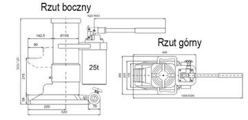 Гидравлический подъемник машины PH25 25000 кг 25т