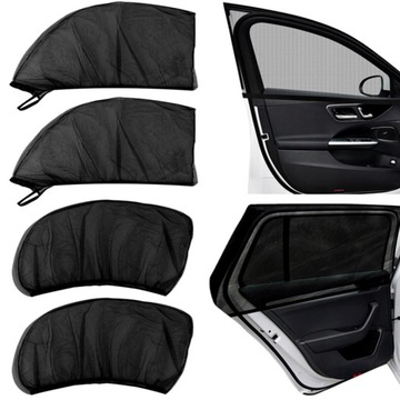 4x MOSKITIERA SAMOCHODOWA NA SZYBĘ OSŁONA PRZECIWSŁONECZNA DO AUTA ZASŁONY