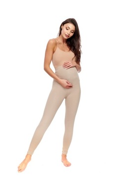 LEGGINSY GETRY CIĄŻOWE BAWEŁNIANE Z PANELEM L