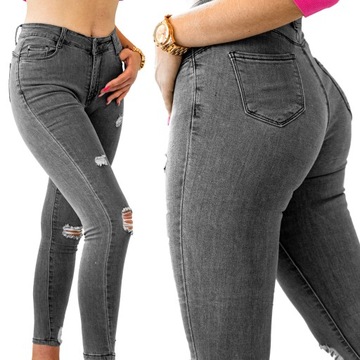Брюки джинсы с высоким содержанием отжимания скинни