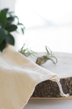 Хлопковая сумка цвета экрю 25х30 см 145 г