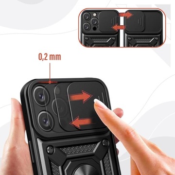 Чехол для Xiaomi Redmi Note 13 5G CAMSHIELD RING + 9D СТЕКЛО ДЛЯ ПОЛНОГО ЭКРАНА