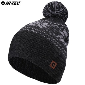 CZAPKA ZIMOWA MĘSKA DAMSKA BEANIE Z POMPONEM OCIEPLANA HI-TEC PASCAL