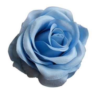 RÓŻA RÓŻE GŁÓWKA WYROBOWA NIEBIESKA BŁĘKITNA SZTUCZNE KWIATY STROIK WIENIEC
