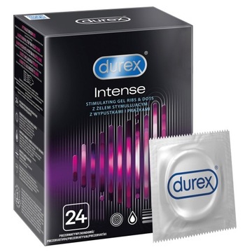 Prezerwatywy Durex INTENSE z wypustkami żel stymulujący potęgujący 24 szt.