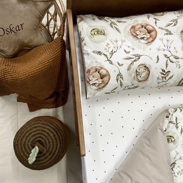 Pościel dla dziecka premium Śpiące Liski 100x135