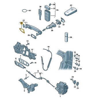 Volkswagen OE 3C0837210 podkładka