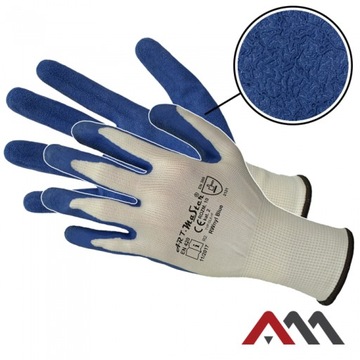 Rękawice robocze 12 par niebieskie RWNYL BLUE 11