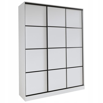 Szafa przesuwna 150 cm LOFT biały mat duża