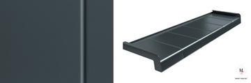 PARAPET Alum. Imitacja Płytki Antracyt 20cm