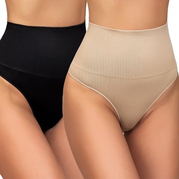 MEDINOVA 2PACK STRINGS КОМПЛЕКТ корректирующих трусиков бежевый черный