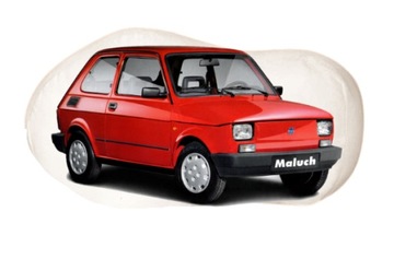 PODUSZKA KSZTAŁTKA SAMOCHÓD FIAT 126 MALUCH tył plusz minky