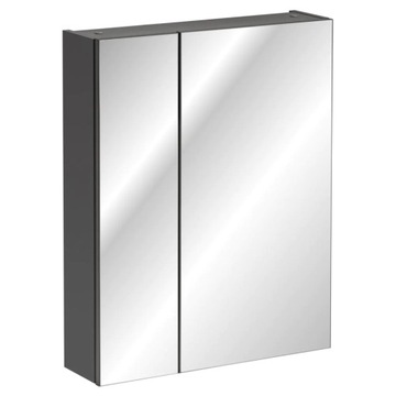 Szafka Łazienkowa z Lustrem Wisząca 60 cm Szara
