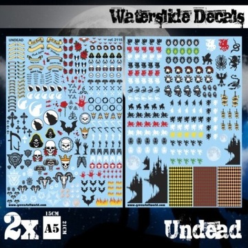 Waterslide Decals - Undead Sheets - kalkomanie