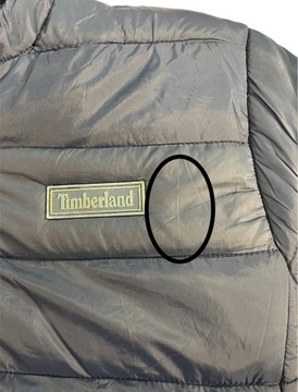 Timberland pikowana kurtka przejściowa granatowa logo z kapturem L