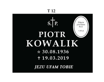 TABLICA PODUSZKA GRANITOWA IMPALA 30x40 gr.6-3 cm z napisem