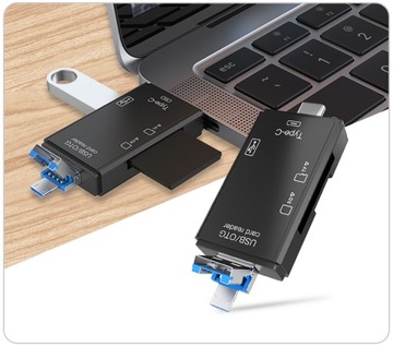 Устройство чтения карт SD 5 в 1, USB-накопитель USB-C OTG