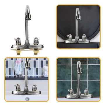 Podwójny kran obrotowy do zlewu kuchennego DUAL