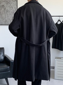 ЭЛЕГАНТНОЕ МУЖСКОЕ БИЗНЕС ПАЛЬТО ТЕПЛЫЕ ПУГОВИКИ ОСЕНЬ ЗИМА МОДНО