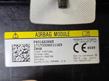 ULOŽENÍ VZDUCHOVÁ AIRBAG SPOLUJEZDCE VOLVO XC90 V90 S90 P031663065