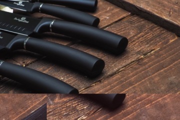 Набор ножей в блоке Berlinger Haus Black Silver, 5 шт.