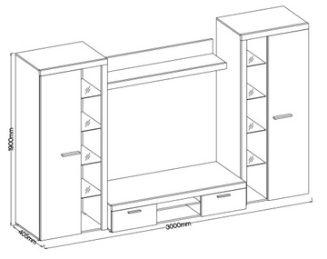 ШКАФ С ЗЕРКАЛОМ RUMI XL БЕЛЫЙ, 3 цвета
