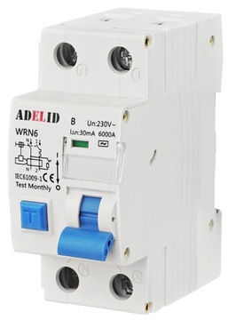 ЦЕПЬ МАКСИМАЛЬНОГО ТОКА ОСТАТОЧНОГО ТОКА ДИФФЕРЕНЦИАЛЬНАЯ ЦЕПЬ 1F B25A 2P ТИП AC