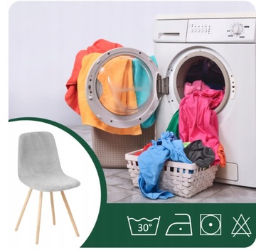 НАБОР ИЗ 4 ШТ. ЧЕХЛЫ ДЛЯ СКАНДИНАВСКОГО СТУЛА СВЕТЛО-СЕРЫЙ ВЕЛЮР